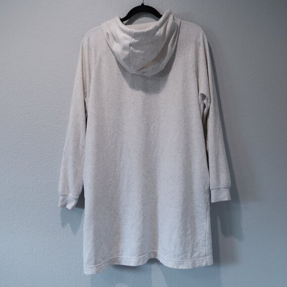 Nike Dress Womens Oversized Midi Hoodie Tunic Metallic Gold Gray White Top S - Picture 6 of 17